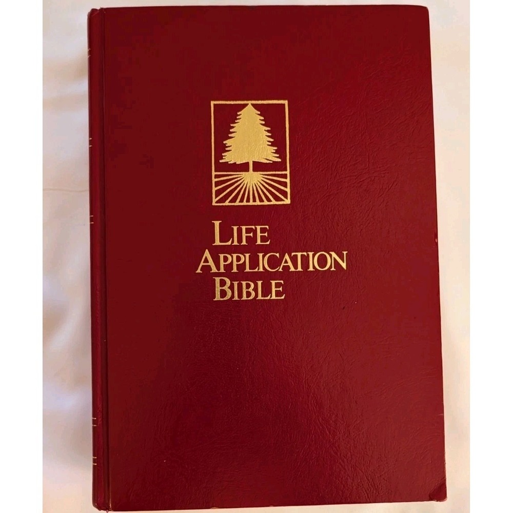 NIV Life Application Bible Hardcover 1991 Tyndale Red 9x7 Inches Zondervan
